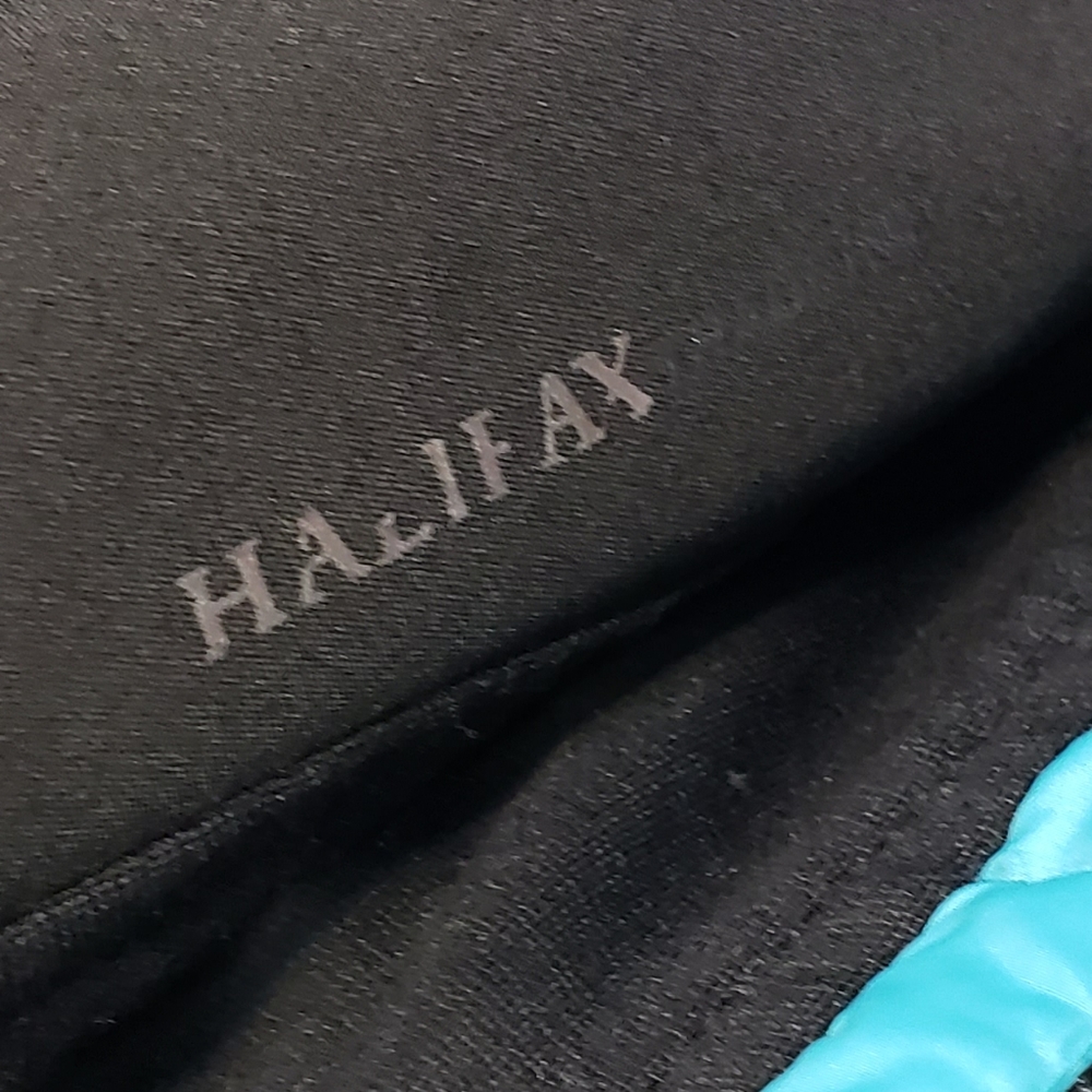 Halifax Traders Aqua & Black Down Puffer Jacket Size Medium - Picture 5 of 9